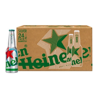 Heineken - Silver Aluminium Club Bottle 4.0% - 24x 330ml