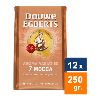 Douwe Egberts - Mocca (7) Ground Coffee - 12x 250g