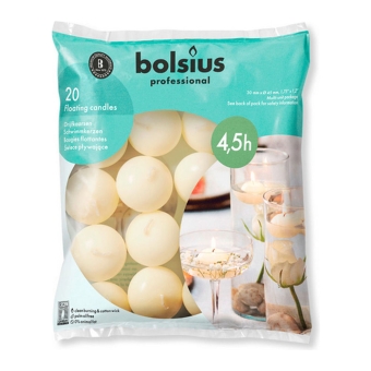 Bolsius - Professional Floating Candles Ivory - 20 pieces
