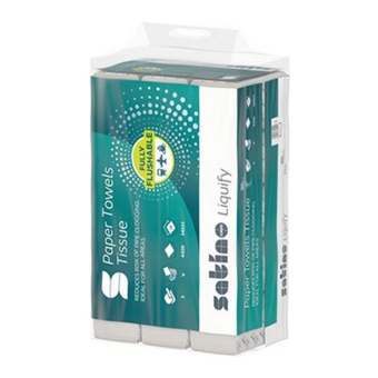 Satino - Liquify Handdoek Venco-vouw 2lgs 24x21cm - 4032 stuks