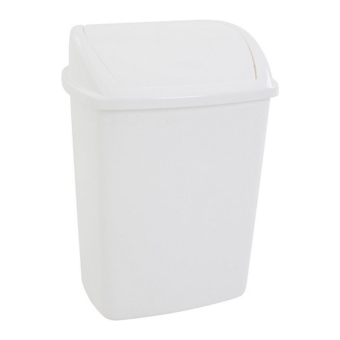 Swing-fix - Afvalbak Met Swingdeksel Wit - 26ltr