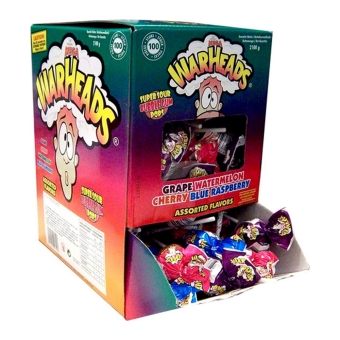 Warheads - Super Sour Bubblegum Pops - 100 pcs