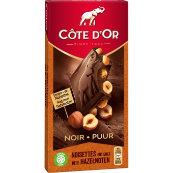 Cote d'Or - Dark Chocolate Bar with Whole Nuts - 9 x 180 grams