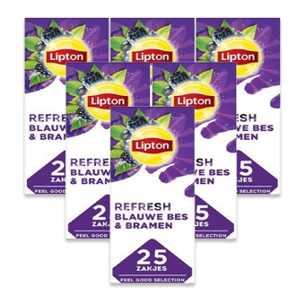 Lipton - Feel Good Selection Black Tea Blueberry & Blackberry - 6x 25 Tea bags