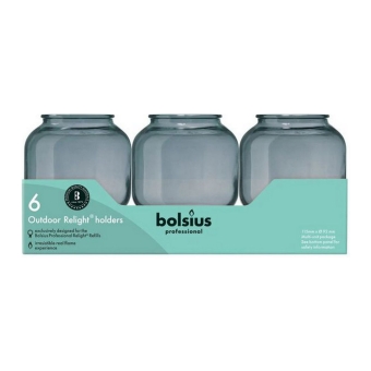Bolsius - Relight Holder Sphere Grey - 6x