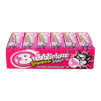 Bubblicious - Strawberry splash - 18x 5 pcs