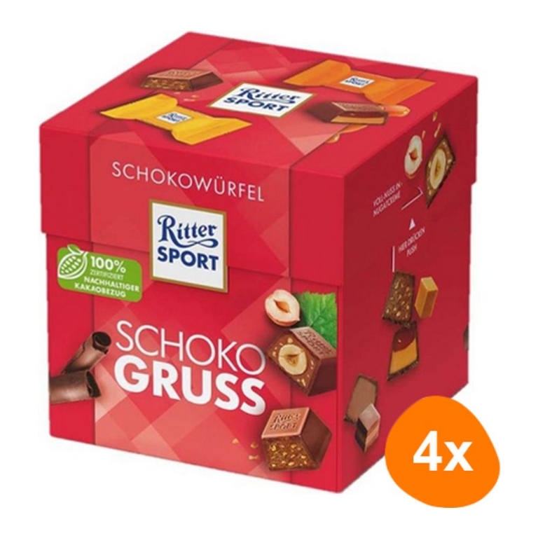 Ritter Sport - Schokowürfel Schokogruss - 4x 176g