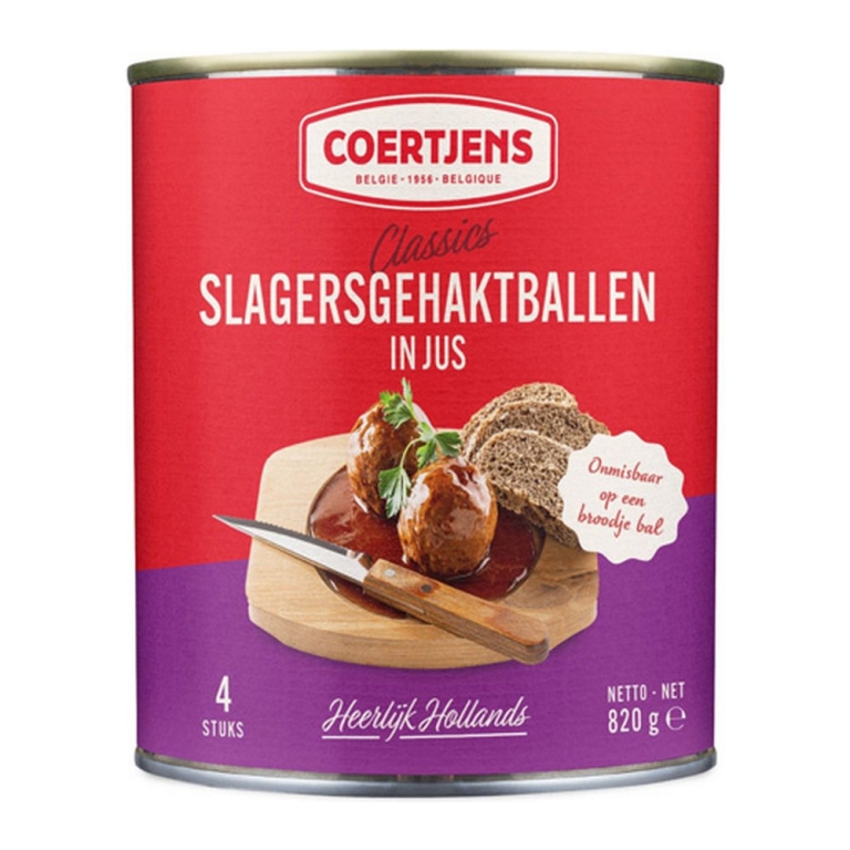 Coertjens - 4 Butcher meatballs in Gravy - 820g