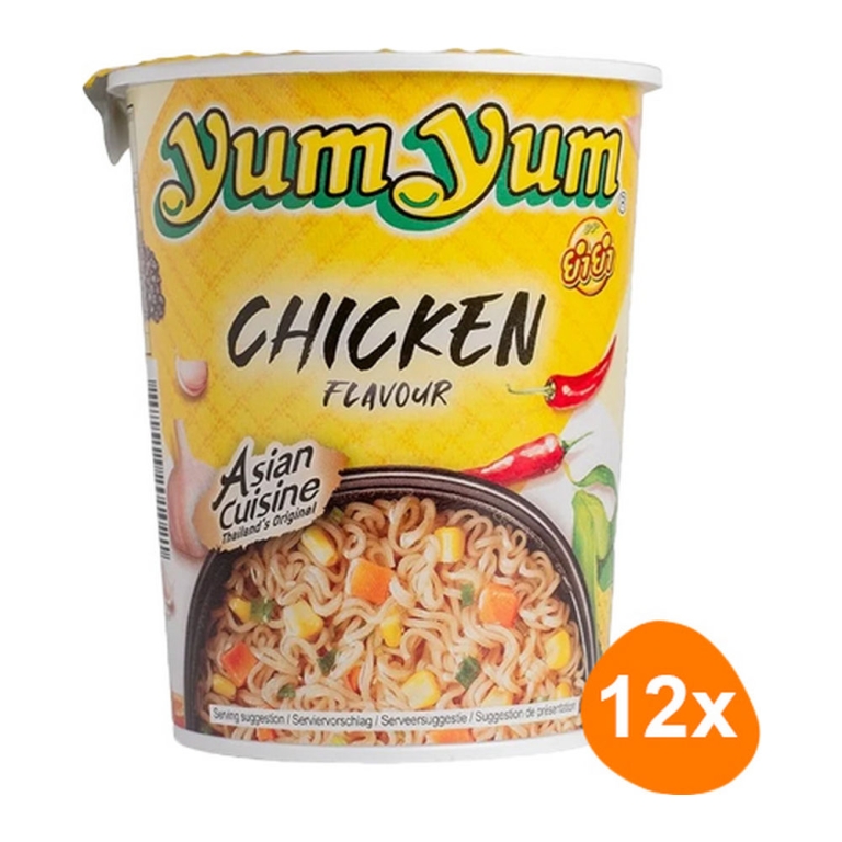 Yum Yum - Instant Noodles Chicken - 12 Cups