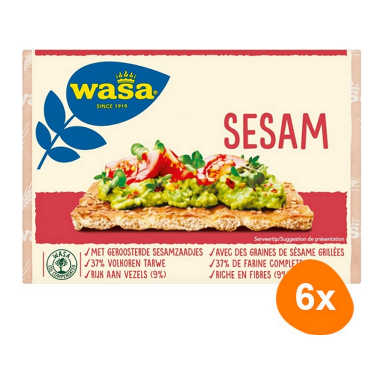 Wasa - Knäckebröd Sesame - 6x 250g