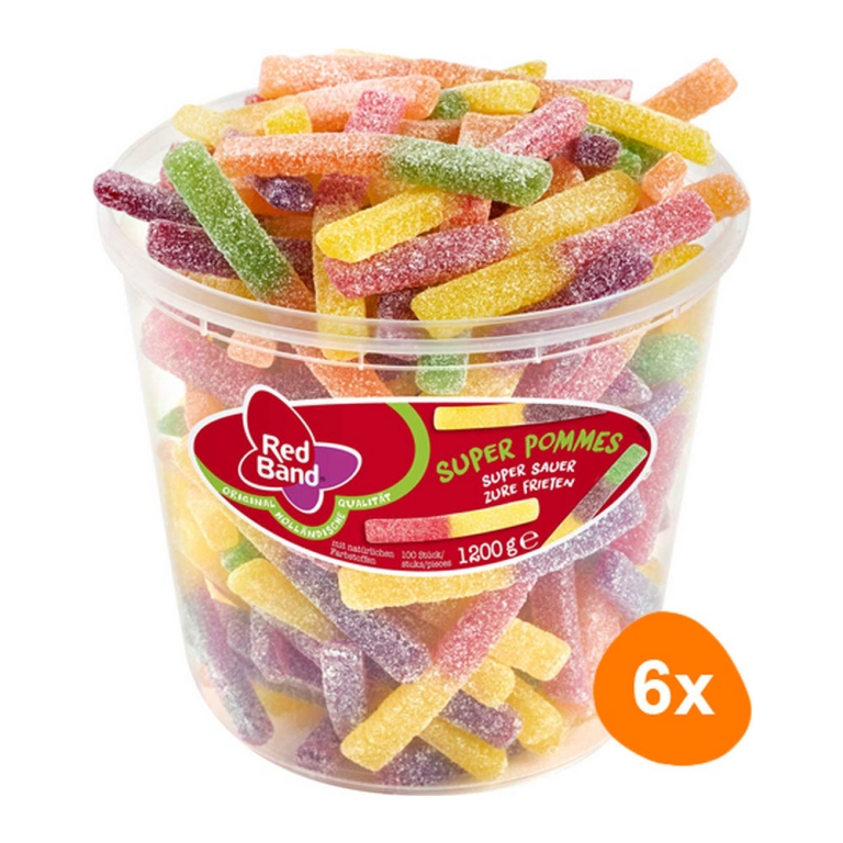 Red Band - Sour Fries - 6x 100 pcs