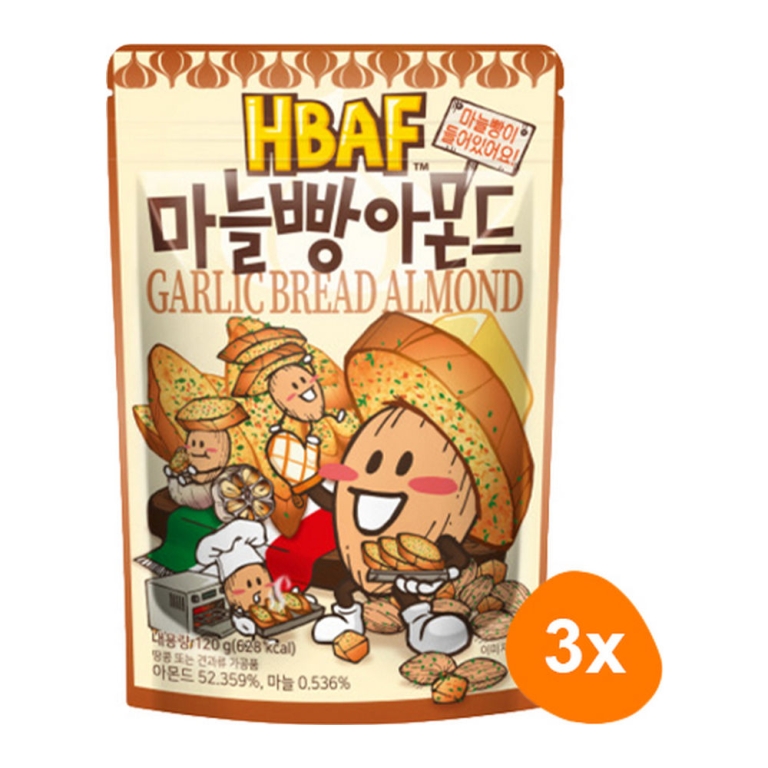 HBAF - Garlic Bread Almond - 3x 120g