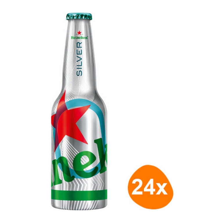Heineken - Silver Aluminium Club Bottle 4.0% - 24x 330ml