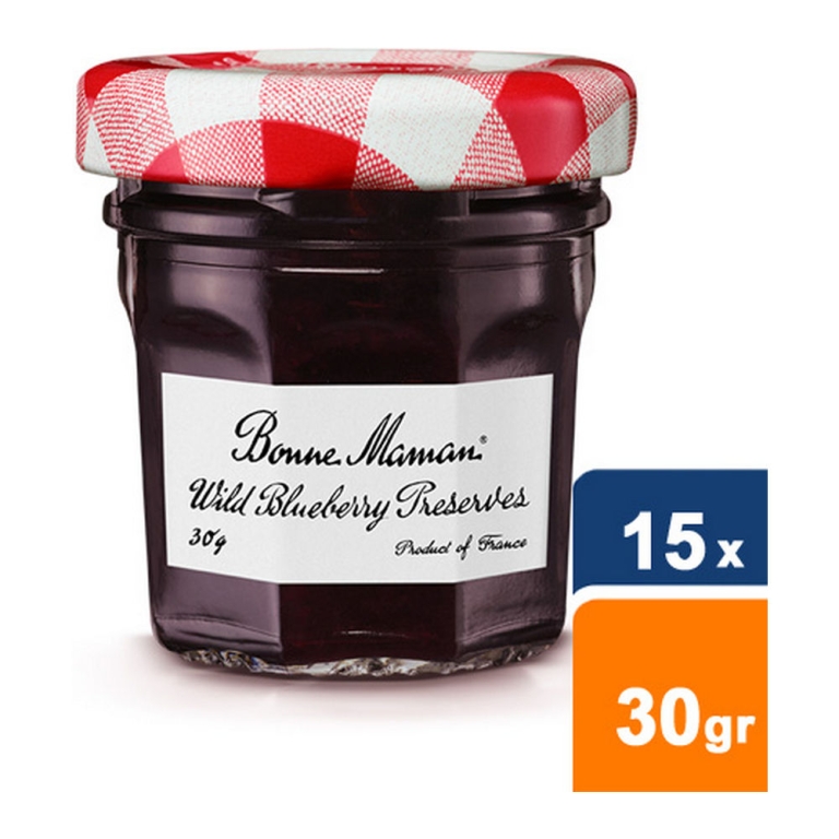 Bonne Maman - Wild Blueberry preserves - 15 x 30gr