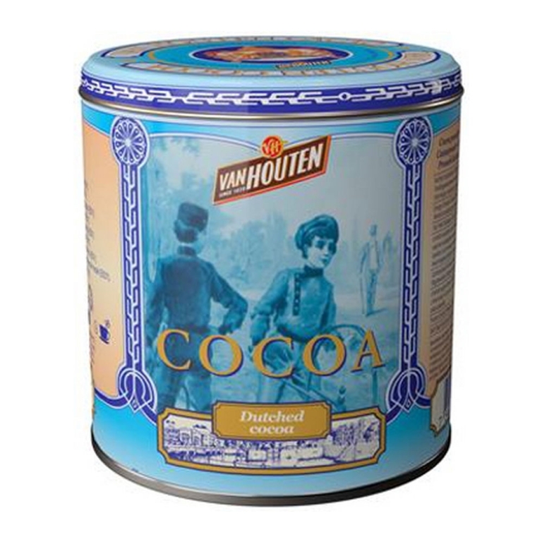 Van Houten - Cocoa powder in blue vintage tin - 230g