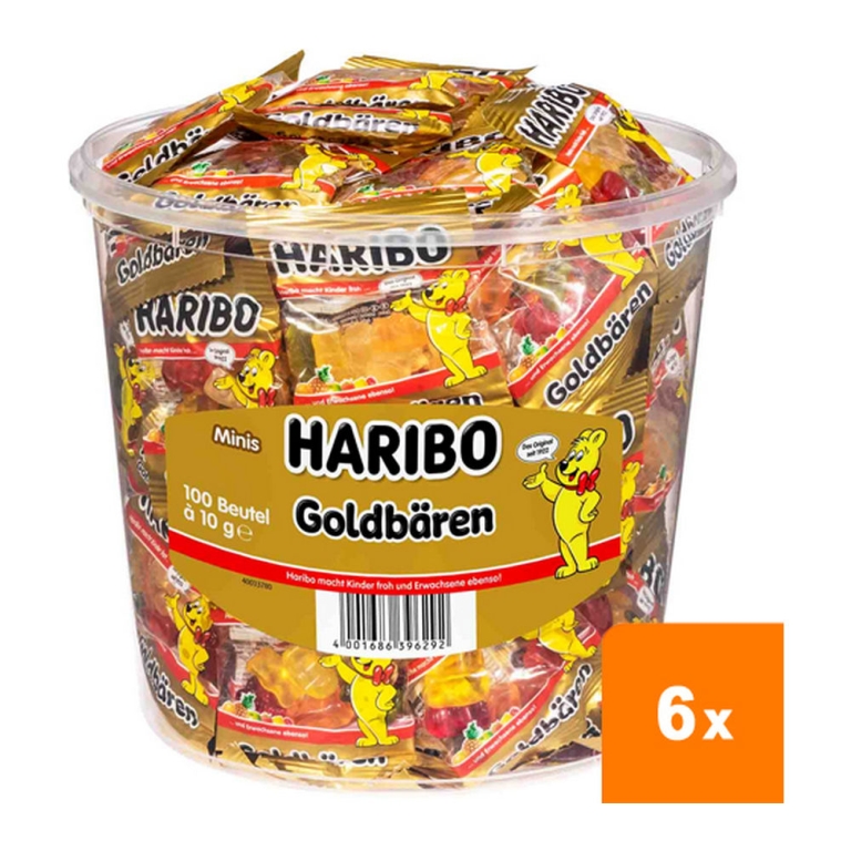 Haribo - Gold bears - 6x 100 Mini bags