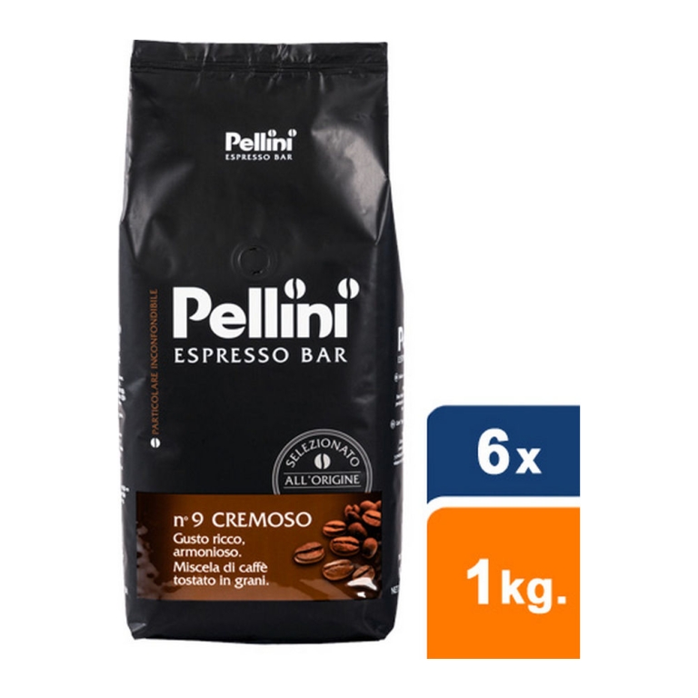 Pellini - Espresso Bar N. 9 Cremoso Beans - 6x 1 kg