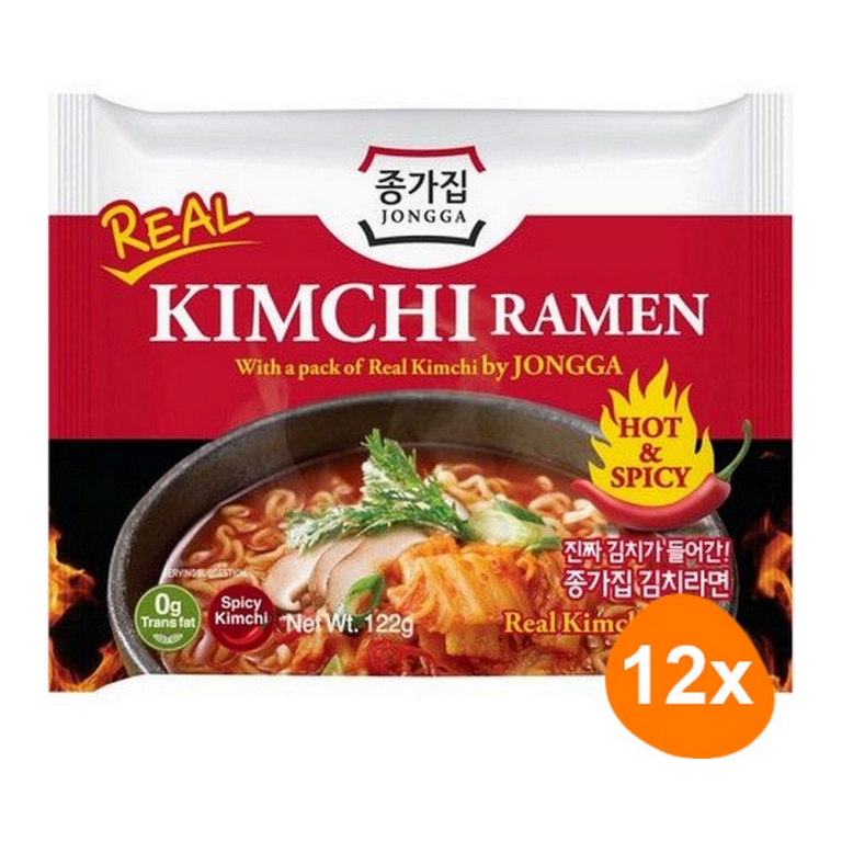 Jongga - Kimchi Ramen - 12 bags