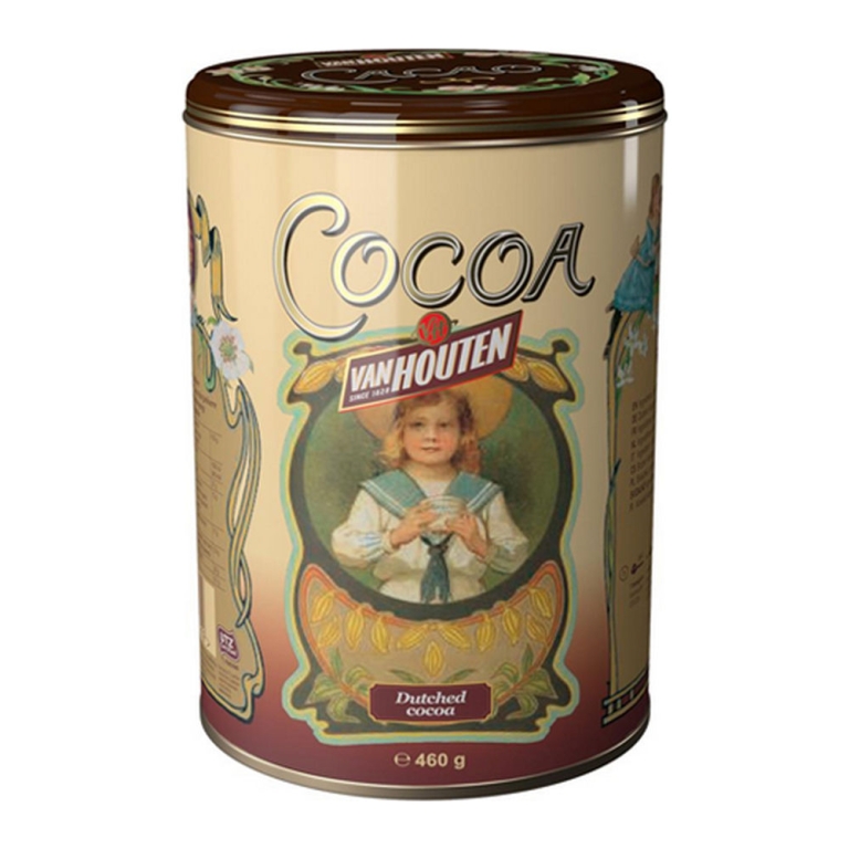 Van Houten - Cocoa powder in yellow vintage tin - 460g