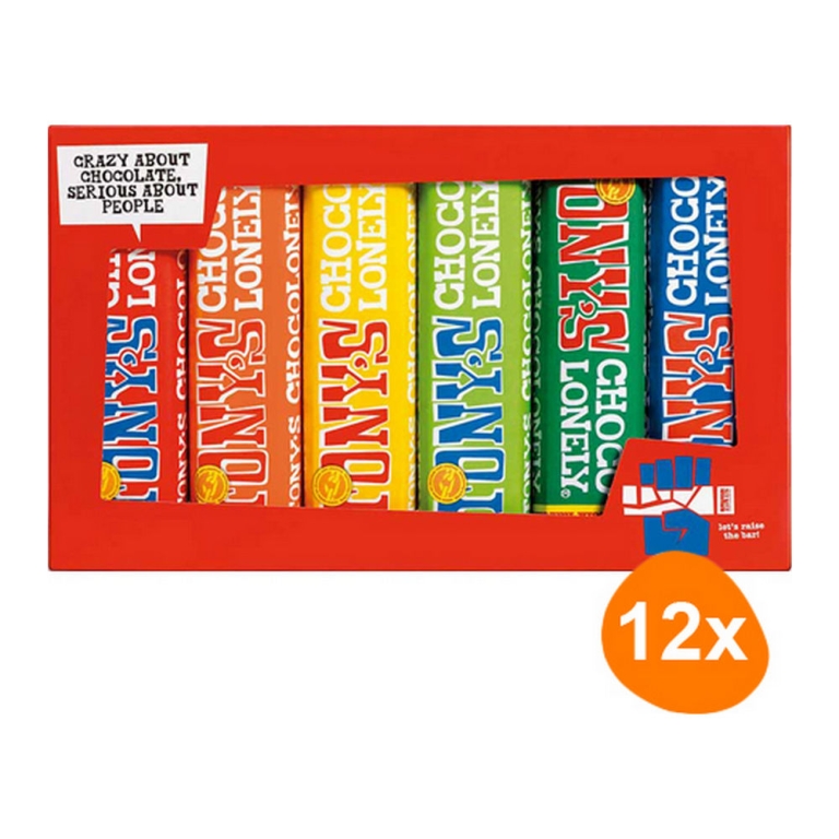 Tony's Chocolonely - Rainbow tasting pack - 12x (6x 47/50g)