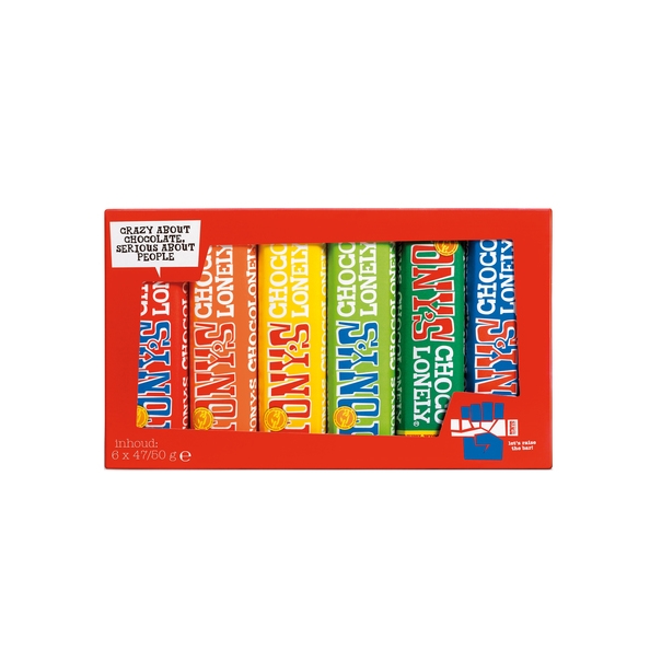 Tony's Chocolonely - Rainbow tasting pack - 6x 47/50g