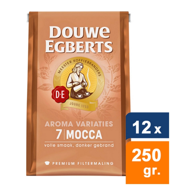 Douwe Egberts - Mocca (7) Ground Coffee - 12x 250g