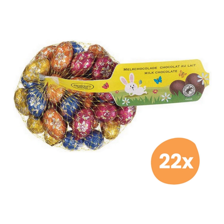 Excelcium - Milk Chocolate Easter Eggs - 22x 100g