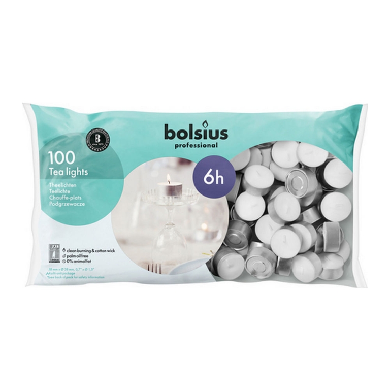 Bolsius - Tea Lights - White - 100 pieces