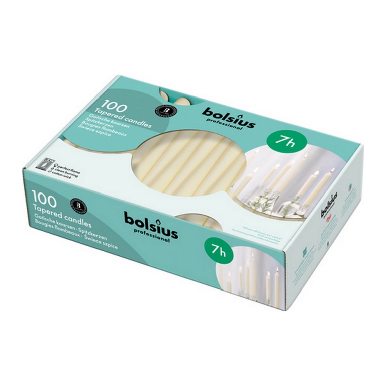 Bolsius - Gothic Candles - Ivory - 100 pieces