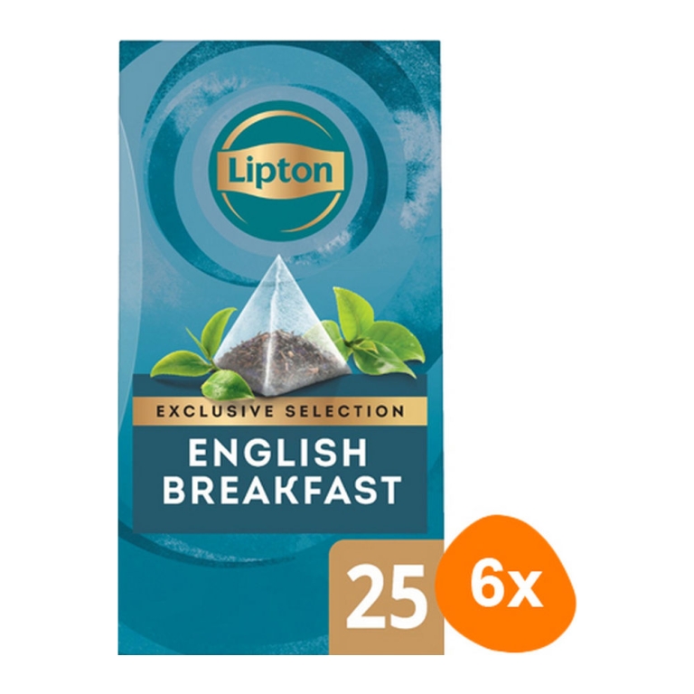 Lipton - Exclusive Selection English Breakfast Tea - 6x 25 Tea bags