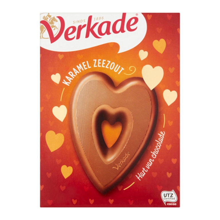 Verkade - Chocolate Heart Caramel seasalt - 135g