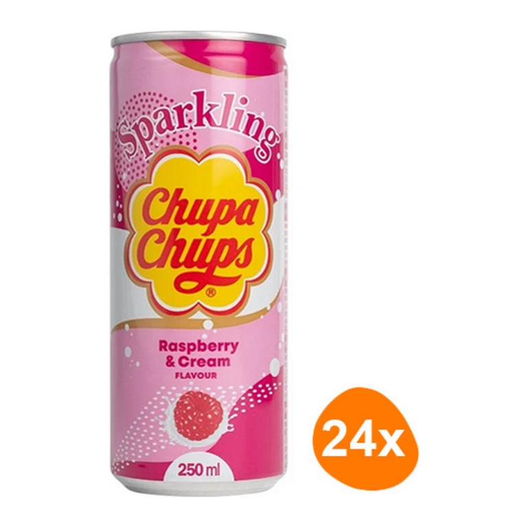 Chupa Chups - Sparkling Raspberry & Cream Soda - 24x 250ml