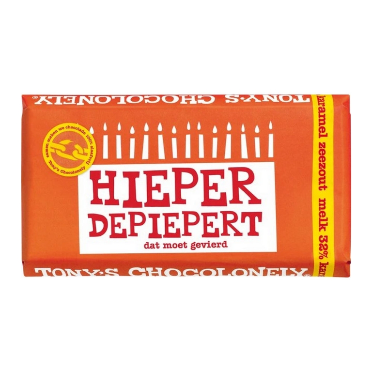 Tony's Chocolonely - Reep Milk Caramel Zeezout Crunch - 15x 135g