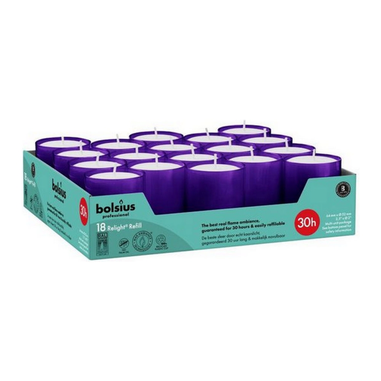 Bolsius - Relight 30 Uur Purple - 4x 18x