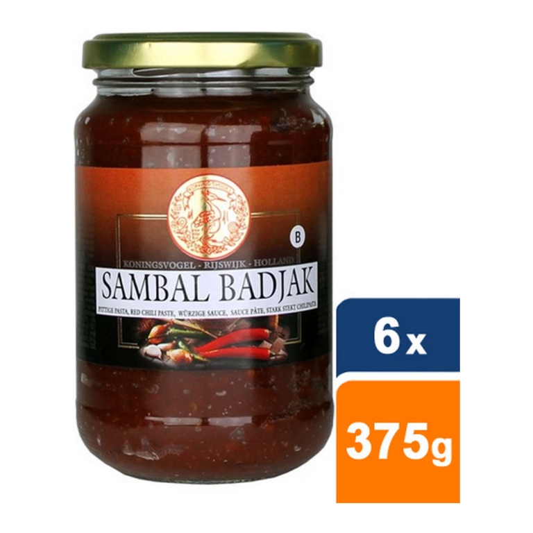 Koningsvogel - Chilli Paste/Sambal Badjak - 6x 375g
