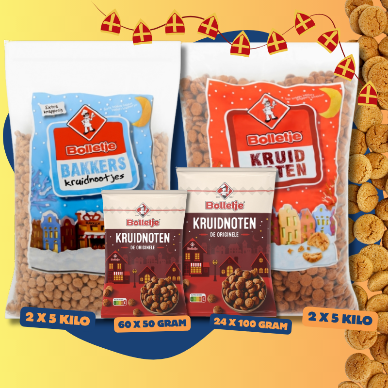 Bolletje Kruidnoten in all sizes