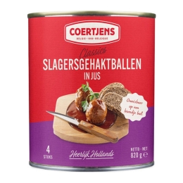 Coertjens - 4 Butcher meatballs in Gravy - 820g