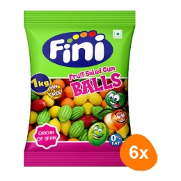 Fini - Fruit Salad Bubble Gum - 6x 1kg
