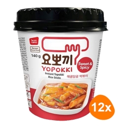 Yopokki - Instant Topokki Rice Cake Sweet & Spicy - 12 Cups
