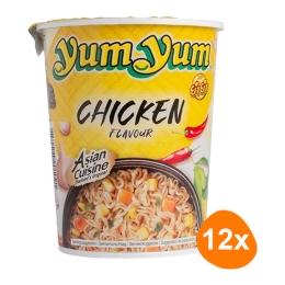 Yum Yum - Instant Noodles Chicken - 12 Cups