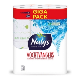 Nalys - Kitchen Towel Paper Absorbent Paper - 12 Rolls