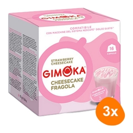 Gimoka - Cheesecake Fragola - 3x 16 Pods