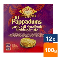 Patak's - Pappadum Garlic (Cook to Eat) - 12x 100g