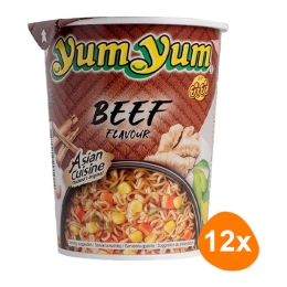 Yum Yum - Instant Noodles Beef - 12 Cups