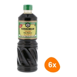 Kikkoman - Soy Sauce (Less Salty) - 6x 1 ltr