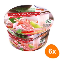  Mama - Instant Rice Noodles Soup Tom Yum Goong - 6 Bowls