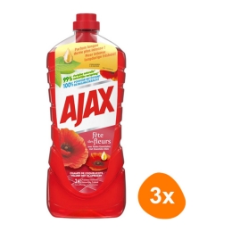 Ajax - All-purpose cleaner Red flowers - 3x 1,25ltr