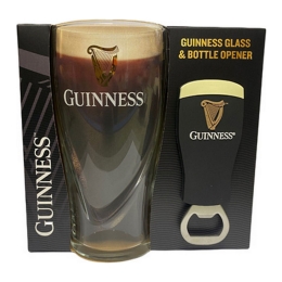 Guinness - Beerglass "Harp Gravity" & Bottle Opener Gift Set