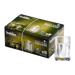 Bolsius - Relight Holder Square - Transparent - 6 pieces