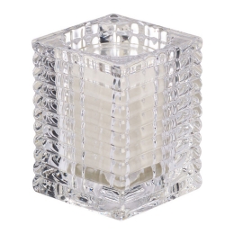 Bolsius - Tealight Holder Ribbed Transparent - 6 pieces